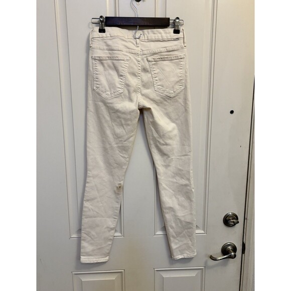 MOTHER denim the looker ankle jeans fairest of them all white ivory 26 high rise - Picture 4 of 10